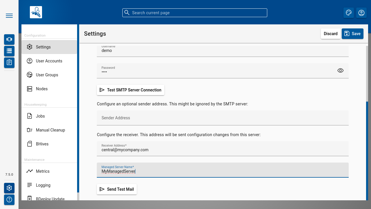 Mail Sending Configuration