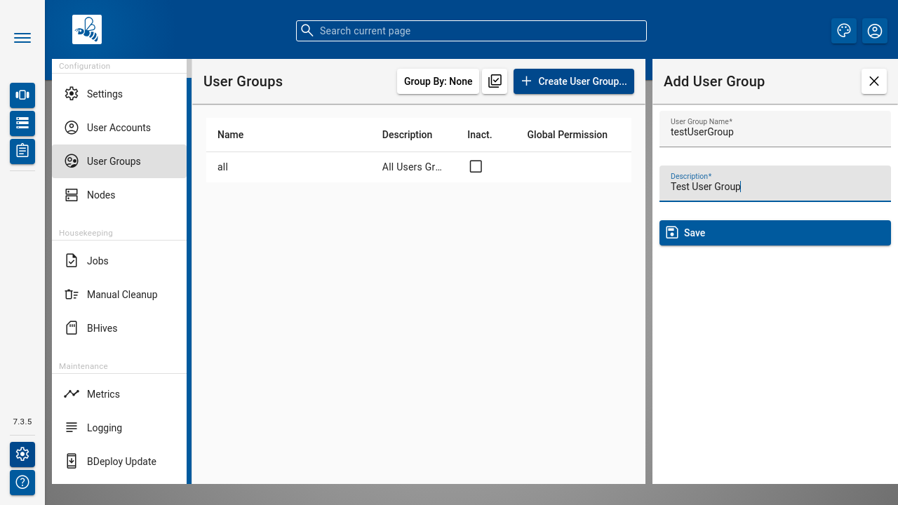 BDeploy User Groups