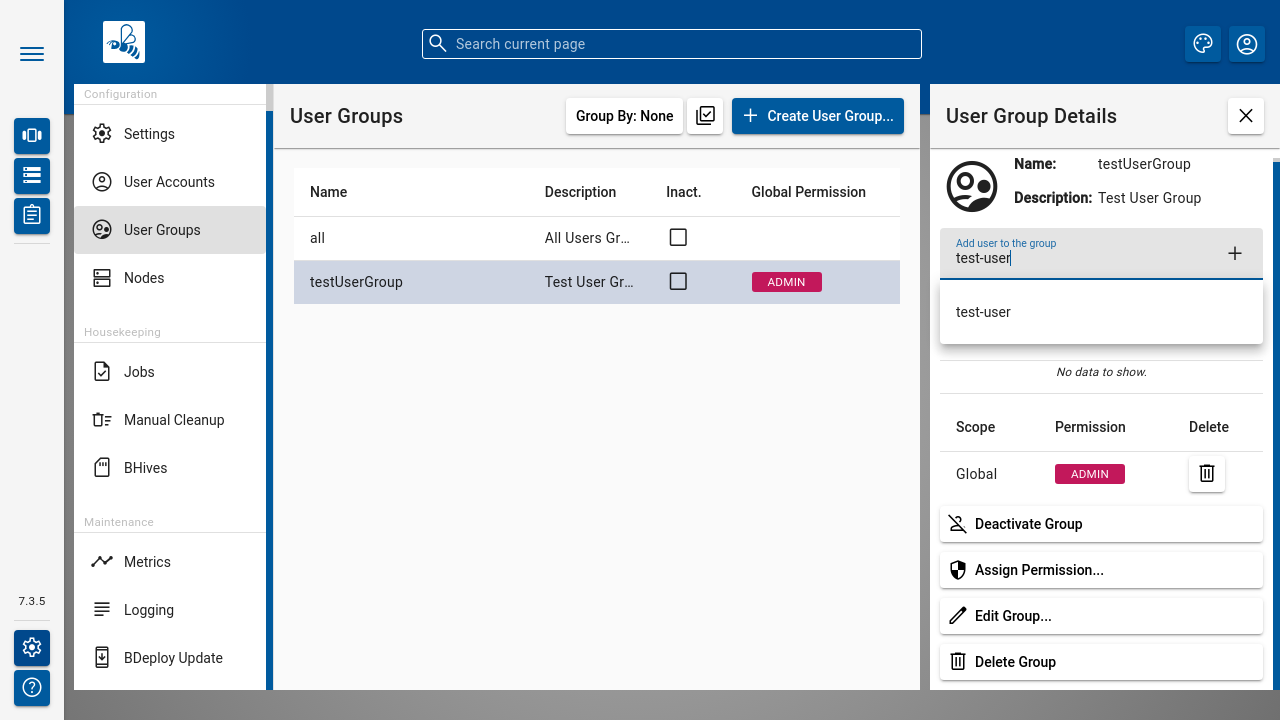 BDeploy User Groups