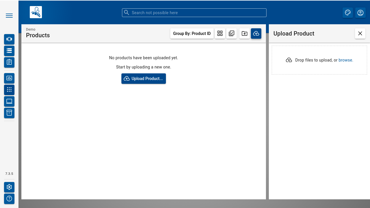 Upload Product Panel